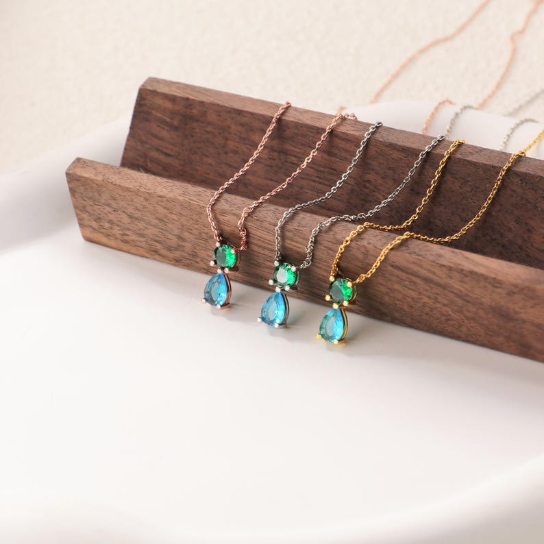 Luxury Sterling Silver Birthstone Pendant – Custom Personalized Necklace