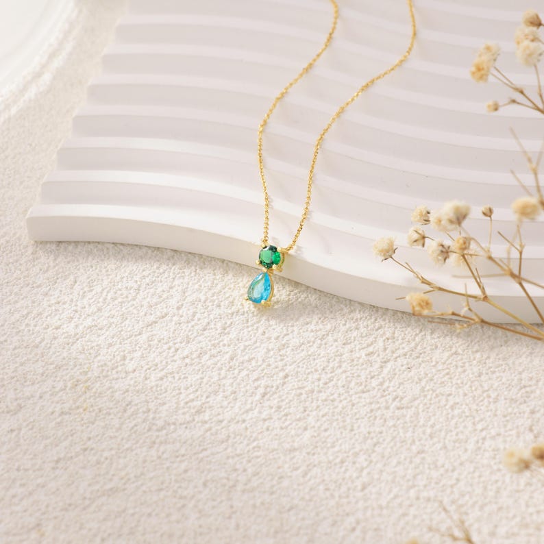 Luxury Sterling Silver Birthstone Pendant – Custom Personalized Necklace